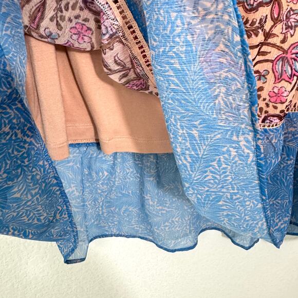 Soft Surroundings Womens Blouse Top Size L Floral Embroider Sequin Boho Artsy - Picture 5 of 8